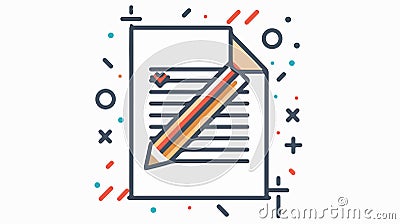 Professional File Reject Document Error Outline Icon Vector Image Vector Illustration