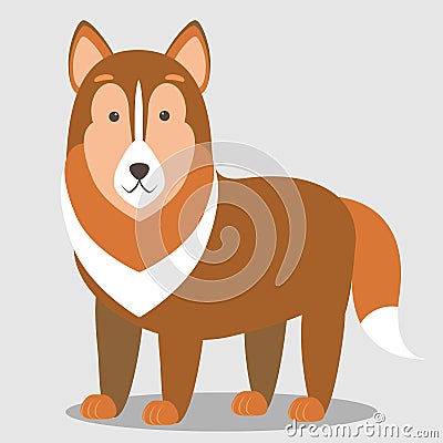 Vector illustration of a dog. Children`s stylized picture. Vector Illustration