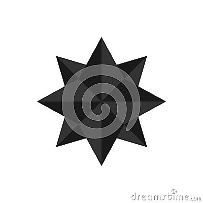 Vector illustration double star flat icon black color Vector Illustration