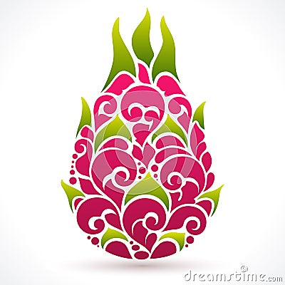 Vector illustration Dragon fruit Vector Illustration