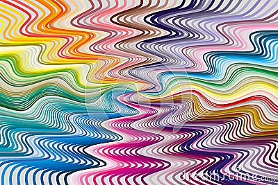Vector illustration drawing of Spectral multicolored lines in circle. Abstract pattern and textures. colrful polychrome Vector Illustration
