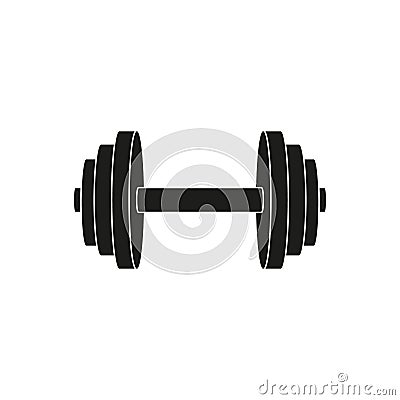Vector illustration of dumbbell weights icon. Isolated. Vector Illustration