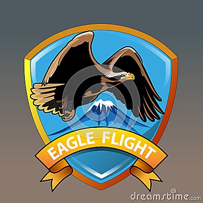 Eagle Flight Vector Illustration