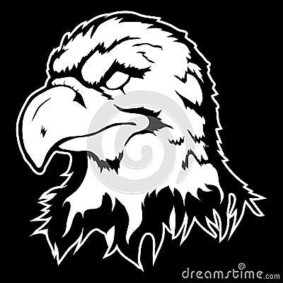 Vector illustration of an eagle head Vector Illustration