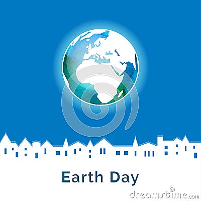 Vector illustration. Earth Day poster. Vector Illustration