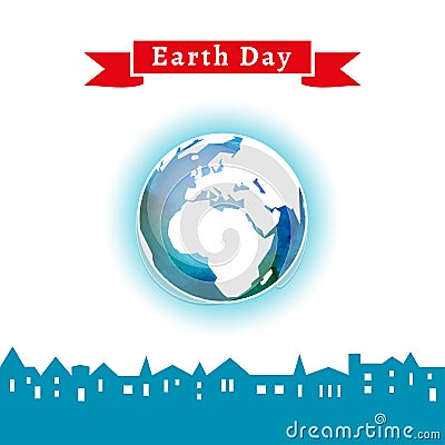Vector illustration. Earth Day poster. Vector Illustration