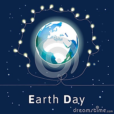 Vector illustration. Earth Day poster. Vector Illustration