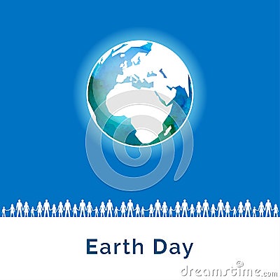 Vector illustration. Earth Day poster. Vector Illustration