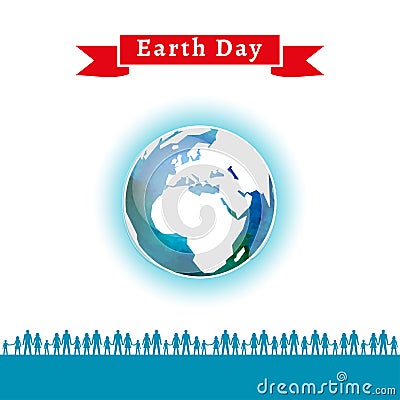 Vector illustration. Earth Day poster. Vector Illustration