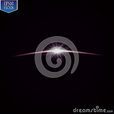 Vector illustration. Eclipse of the sun. Vector Illustration