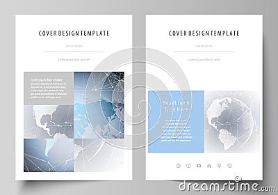 The vector illustration of the editable layout of A4 format covers design templates for brochure, magazine, flyer Vector Illustration