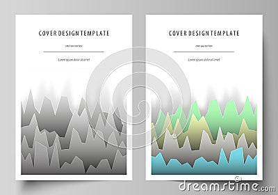 The vector illustration of the editable layout of A4 format covers design templates for brochure, magazine, flyer Vector Illustration