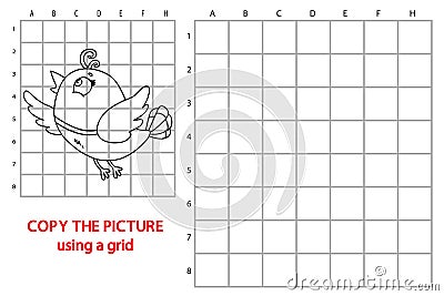 Copy grid picture bird Vector Illustration