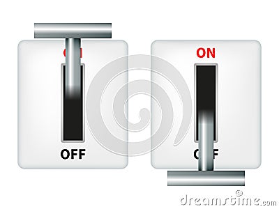 Vector illustration of an electric knife switch Vector Illustration