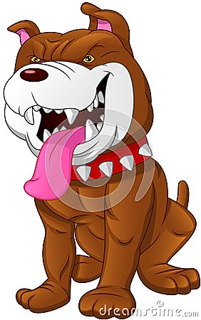 english Bulldog Cartoon Vector Illustration