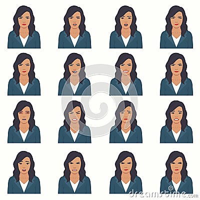 Vector illustration of a face expressions Vector Illustration