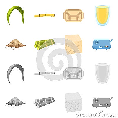 Vector design of farm and agriculture symbol. Collection of farm and sweet stock vector illustration. Vector Illustration