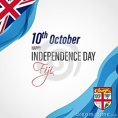 Vector illustration for Fiji Independence Day Vector Illustration