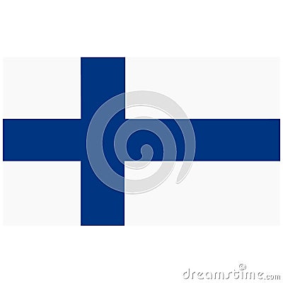 Finland flag Cartoon Illustration