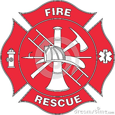 Fire and Rescue Logo Vector Illustration Vector Illustration