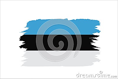 Vector illustration of the flag of Estonia Vector Illustration