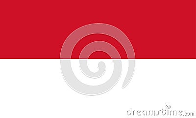 Vector illustration of the flag of Monaco Cartoon Illustration