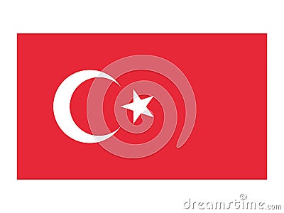 Flag of Turkey Vector Illustration