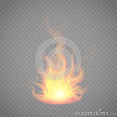 Vector illustration of a flaming Vector Illustration