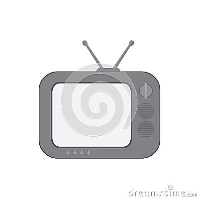 Vector illustration flat classic television, radio icon clip art Vector Illustration