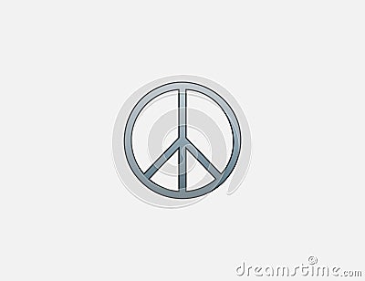 Peace sign icon. Vector illustration. Flat design Vector Illustration