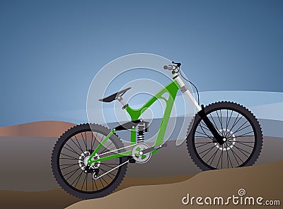 Vector illustration flat for extreme sports bike Vector Illustration