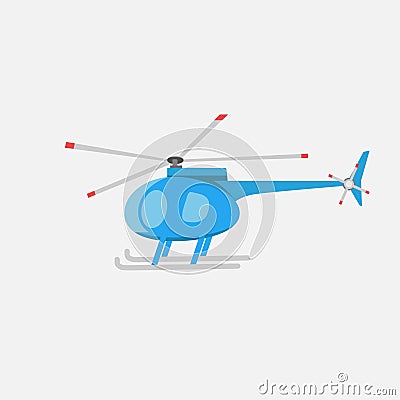 Vector illustration of flat helicopter Vector Illustration