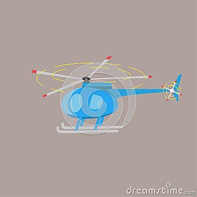 Vector illustration of flat helicopter Vector Illustration