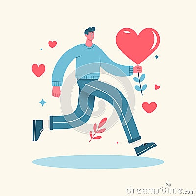 Vector Illustration Flat Love Heart for Valentines Day 9 Vector Illustration