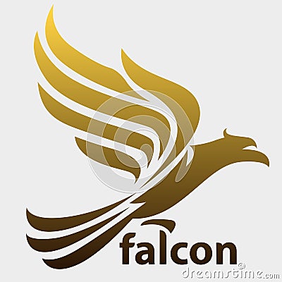 Flying falcon symbol Vector Illustration