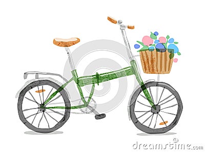 Vector illustration of folding bicycle. Vector Illustration