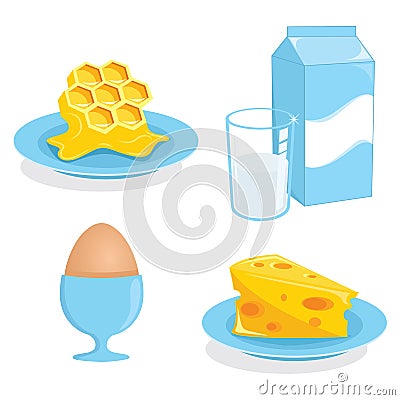 Vector Illustration Of Foods Vector Illustration