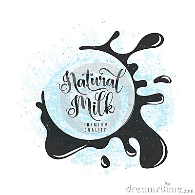 Vector illustration of fresh dairy milk background Vector Illustration