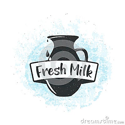 Vector illustration of fresh dairy milk background Vector Illustration