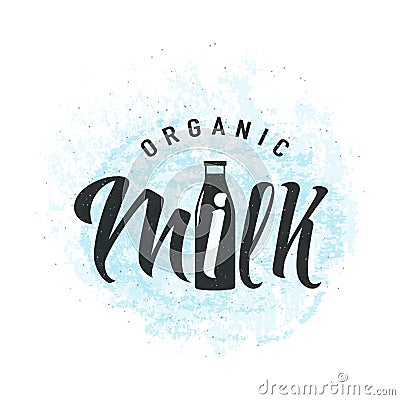 Vector illustration of fresh dairy milk logo background Vector Illustration