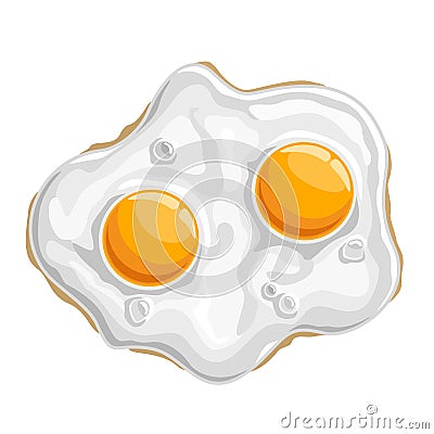 Vector illustration Fried chicken Egg Vector Illustration