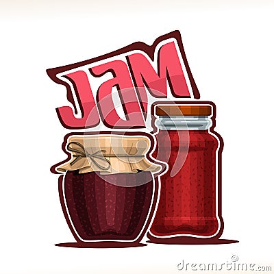 Vector illustration of fruit Jam Vector Illustration