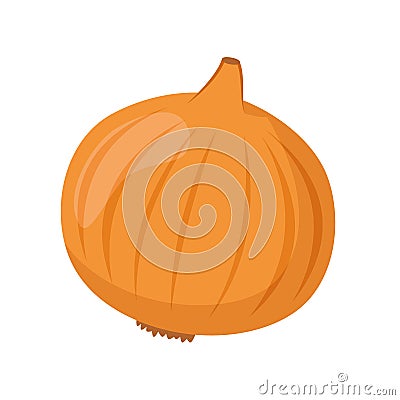 Vector illustration of a funny onion in cartoon style Vector Illustration