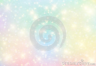 Vector illustration of galaxy fantasy background and pastel color. Cartoon Illustration