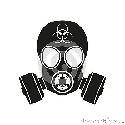 Vector illustration of gas mask simple icon. Isolated. Vector Illustration