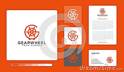 Illustration Of Gearwheel Logo Design Vector Illustration