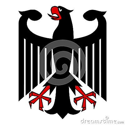 German eagle Cartoon Illustration