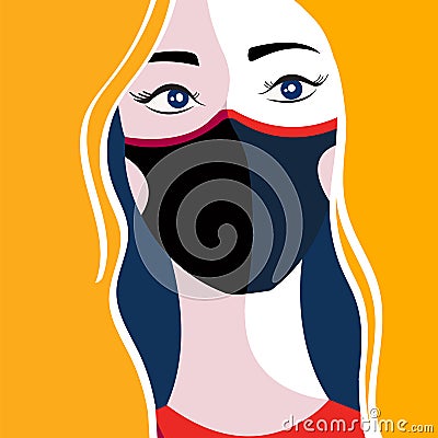 Mask to protect against coronavirus Vector Illustration