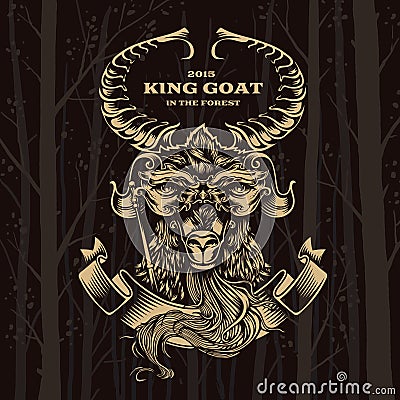 Vector Illustration Goat. Decorative graphics. Vector Illustration