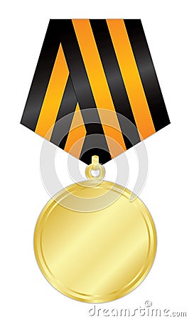Gold medal Vector Illustration
